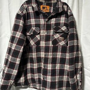 Wells Lamont brand flannel lined button up jacket men’s size XL extra large